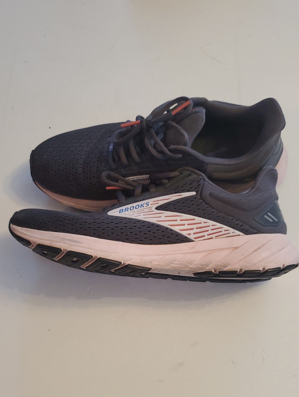 Brooks Women’s Charcoal and Pink Athletic Running Shoes